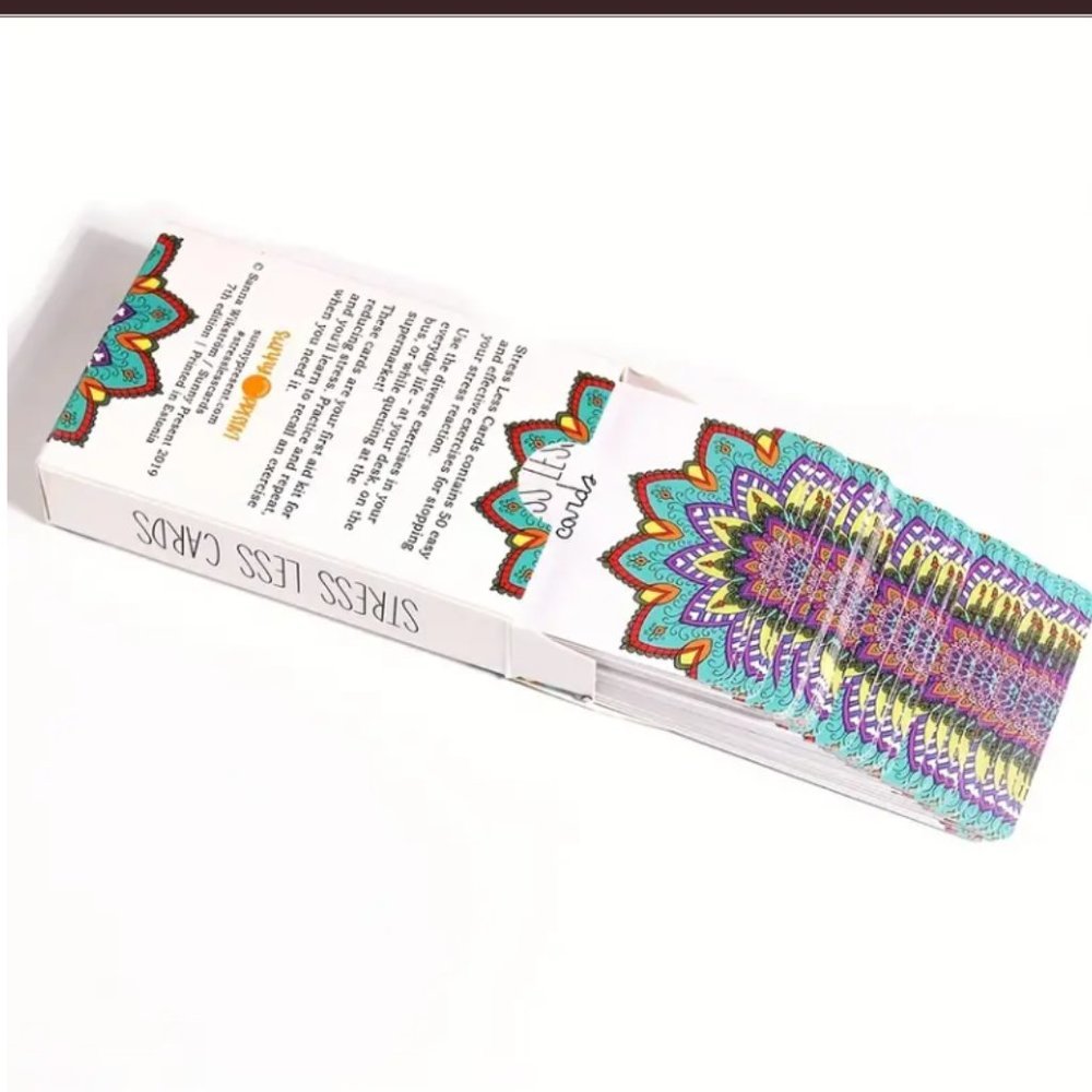 NEW The Original Stress Less 50 Mindfulness Exercises Cards Stress And Anxiety - Picture 3 of 5
